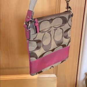 Coach Purse with Pink Trim